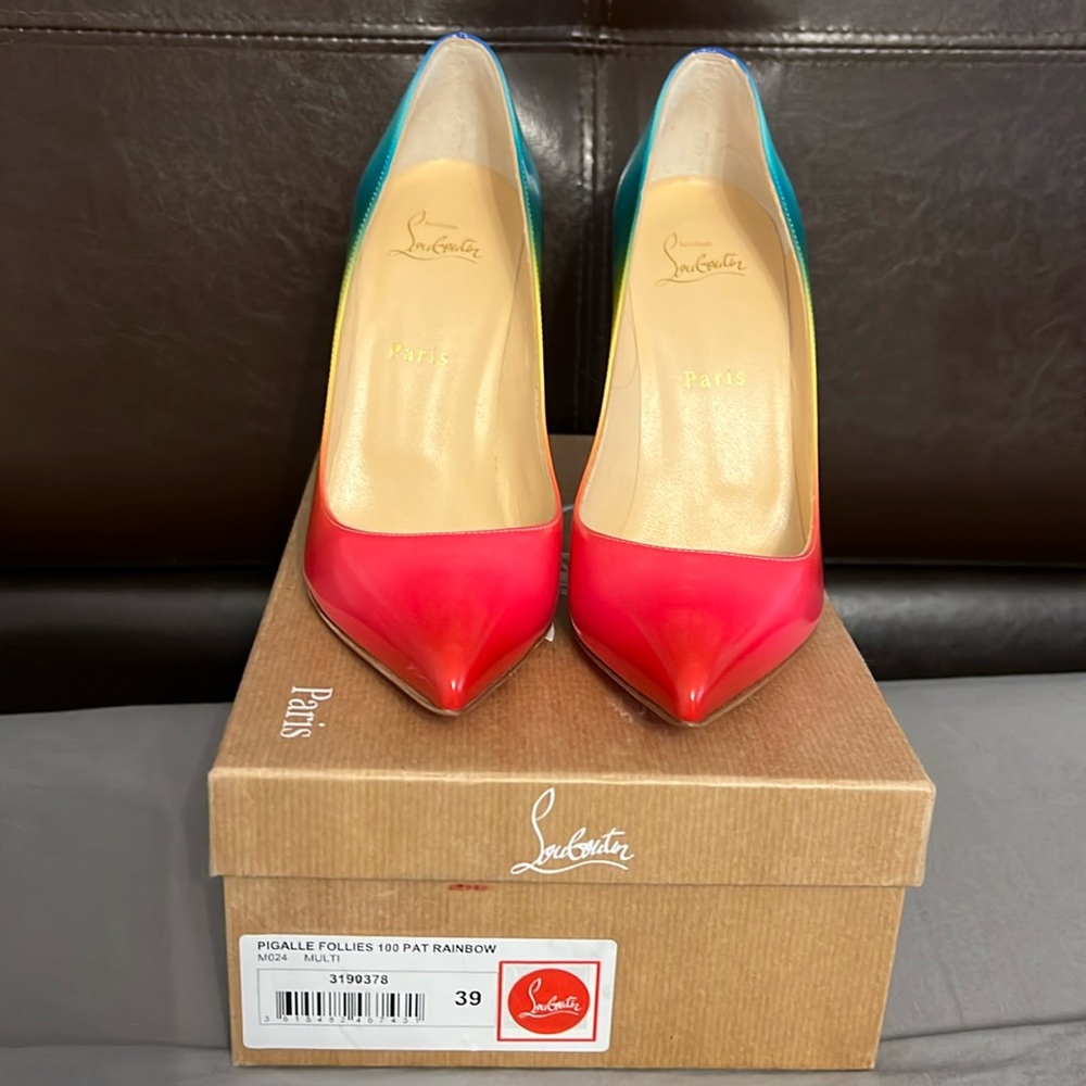 Pigalle follies 100 pat rainbow louboutins